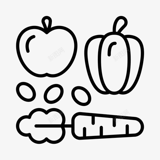 水果和蔬菜饮食营养师图标svg_新图网 https://ixintu.com 水果 营养学家 营养师 蔬菜 食物 饮食