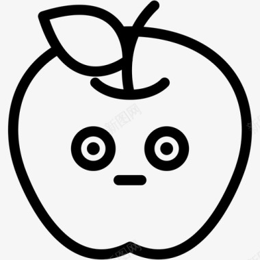 惊呆了苹果表情图标图标