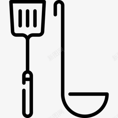 食品和餐厅81号餐厅线性图标图标