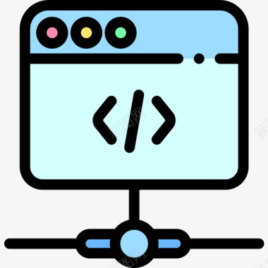 编码数据库和服务器11线性颜色图标图标