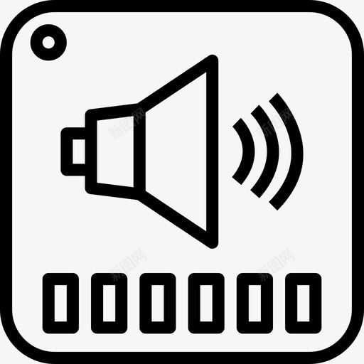 音量无线电台线性图标svg_新图网 https://ixintu.com 无线电台 线性 音量