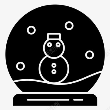 雪球庆祝圣诞节图标图标