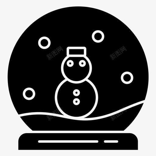 雪球庆祝圣诞节图标svg_新图网 https://ixintu.com 冬天 圣诞老人 圣诞节 庆祝 雪球
