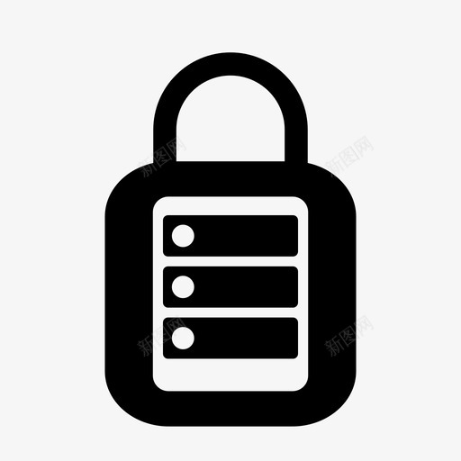 服务器挂锁黑客隐私图标svg_新图网 https://ixintu.com 安全 挂锁 服务器 系统 隐私 黑客