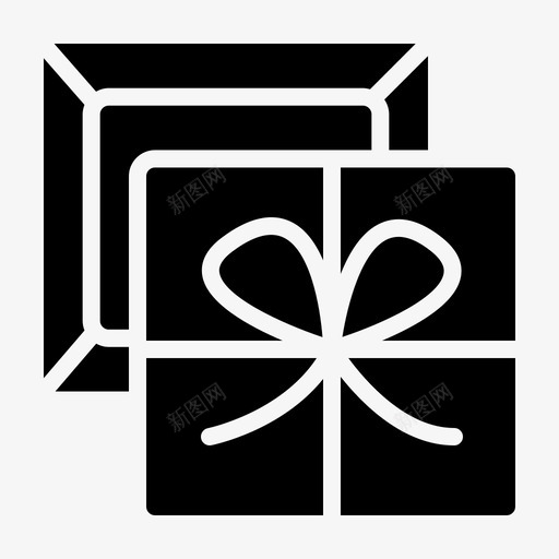 礼品盒生日礼物包装图标svg_新图网 https://ixintu.com 包装 生日 礼品盒 礼物