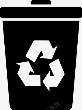 回收站罐垃圾图标图标