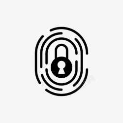 指纹锁图标指纹锁保护图标高清图片