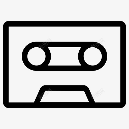 盒式磁带音频复古图标svg_新图网 https://ixintu.com 复古 盒式 磁带 音频