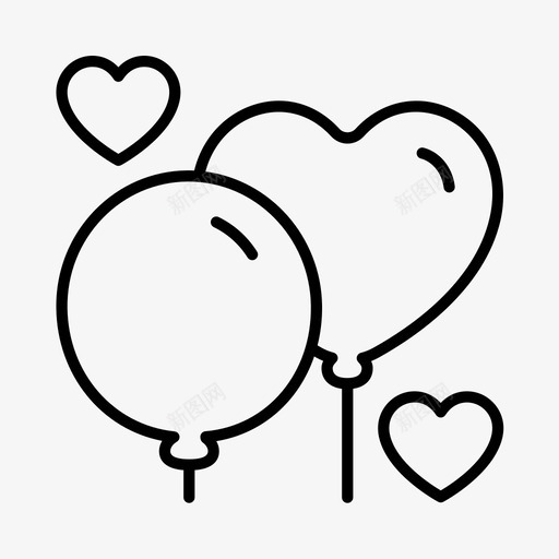 气球丘比特爱情图标svg_新图网 https://ixintu.com 丘比特 情人节 气球 浪漫 爱情