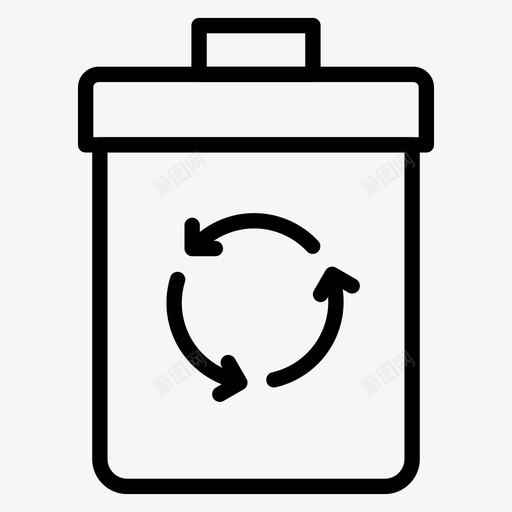 回收站清洁生态图标svg_新图网 https://ixintu.com 回收 回收站 垃圾 概述 清洁 生态