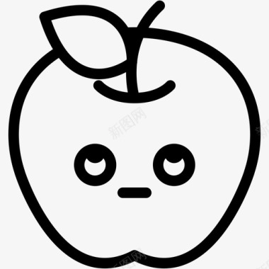 滚动的眼睛苹果表情图标图标