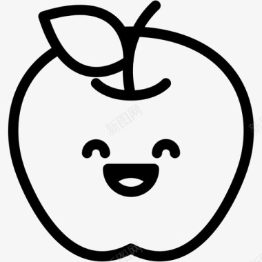笑苹果表情图标图标