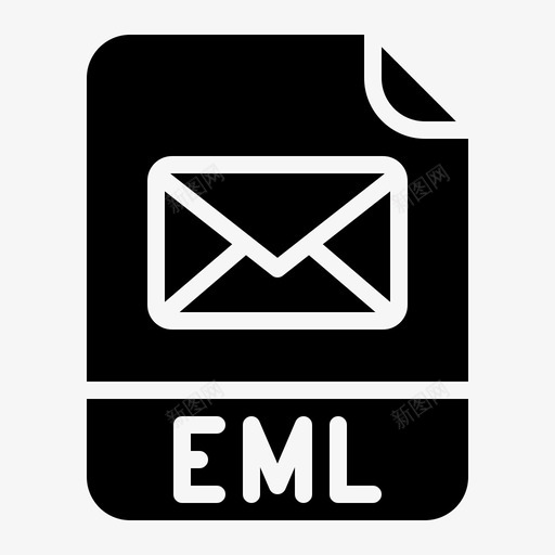 Eml文件扩展名3glyph图标svg_新图网 https://ixintu.com Eml glyph 扩展名 文件