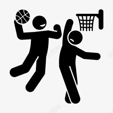 篮球投篮扣篮图标图标