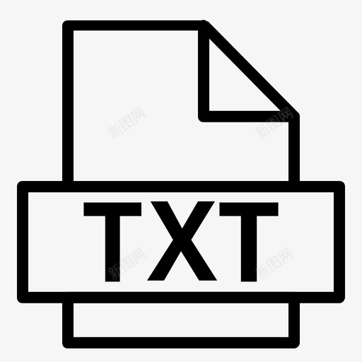 txt扩展名文件图标svg_新图网 https://ixintu.com txt 扩展名 文件