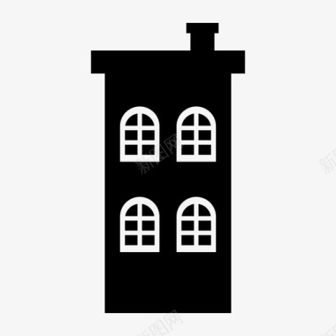 家庭建筑物大厦图标图标
