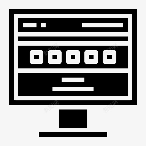 网站通讯电脑图标svg_新图网 https://ixintu.com 固体 屏幕 显示器 电脑 网站 通讯