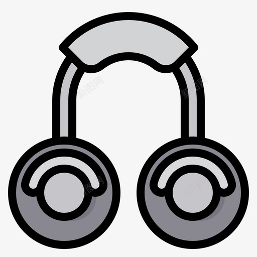 耳机35号配件线性颜色图标svg_新图网 https://ixintu.com 35号 线性 耳机 配件 颜色
