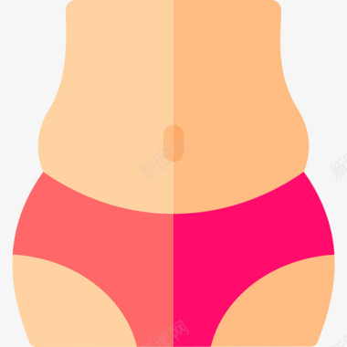 肥胖健康74平坦图标图标