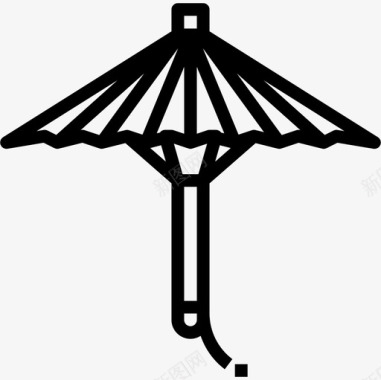 伞中国55直线型图标图标