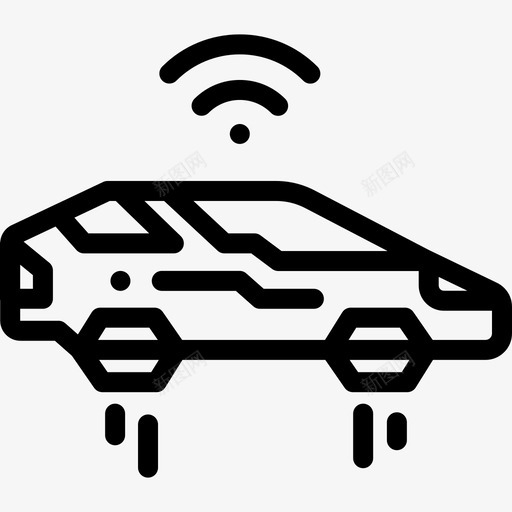 自动驾驶未来科技11直线型图标svg_新图网 https://ixintu.com 未来 直线 科技 线型 自动 驾驶