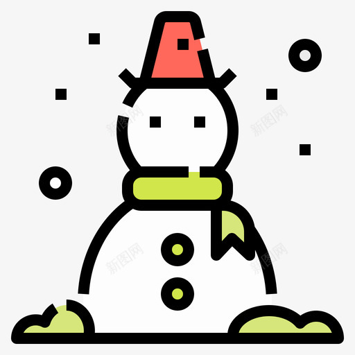 雪人冬天和圣诞节2线性颜色图标svg_新图网 https://ixintu.com 冬天 圣诞节 天和 线性 雪人 颜色