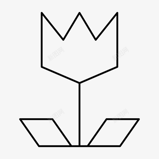 郁金香开花自然图标svg_新图网 https://ixintu.com 开花 自然 郁金香
