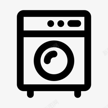 洗衣机酒店洗衣房图标图标
