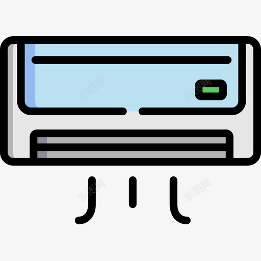 空调电子63线性颜色图标svg_新图网 https://ixintu.com 电子 空调 线性 颜色