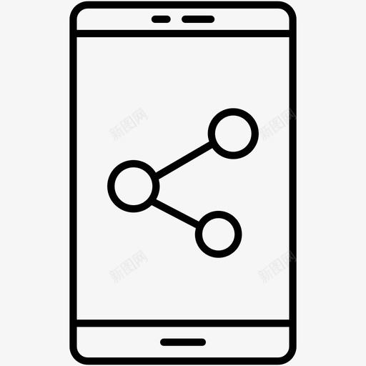 共享智能手机社交媒体图标svg_新图网 https://ixintu.com 共享 媒体 手机 抽象 智能 社交