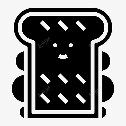 三明治面包早餐图标svg_新图网 https://ixintu.com 三明治 套餐 早餐 派对 生日 番茄 面包
