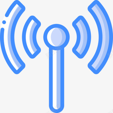 Wifi移动接口4蓝色图标图标