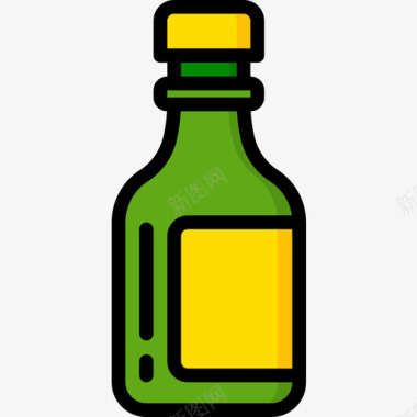 瓶子容器5线性颜色图标图标