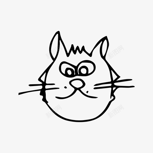 猫动物小猫图标svg_新图网 https://ixintu.com 动物 宠物 小猫 素描