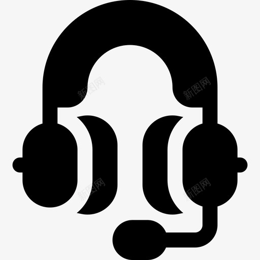 耳机技术79填充图标svg_新图网 https://ixintu.com 填充 技术 耳机