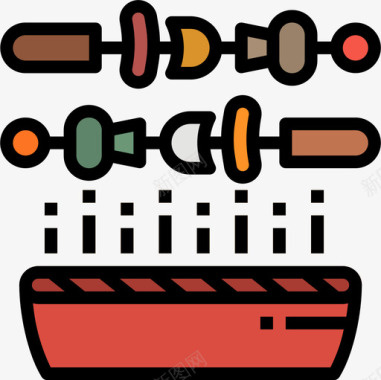 烧烤72号餐厅原色图标图标