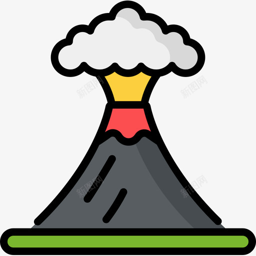 火山自然灾害24线性颜色图标svg_新图网 https://ixintu.com 火山 线性 自然灾害 颜色
