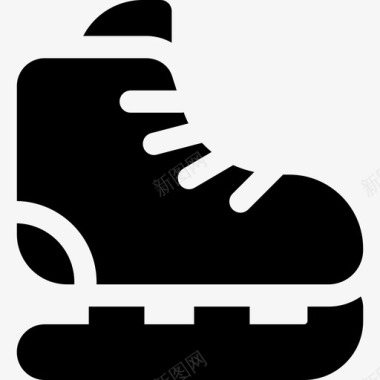 溜冰鞋冬季旅行15填充图标图标