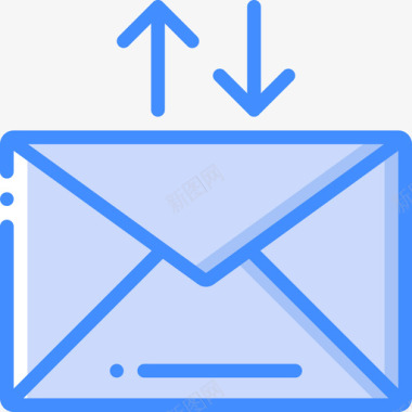 电子邮件移动接口4蓝色图标图标