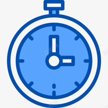定时器写入器4蓝色图标图标