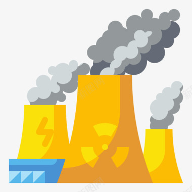 核电站创新可再生能源3平图标图标