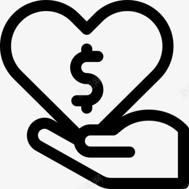 心脏慈善61直系图标图标