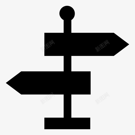 路标方向箭头指路标图标svg_新图网 https://ixintu.com UI 响应 图标 指路 方向 用户界面 箭头 路标
