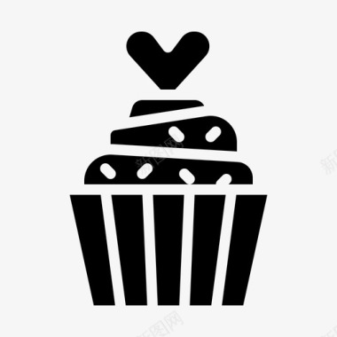 爱纸杯蛋糕生日甜点图标图标