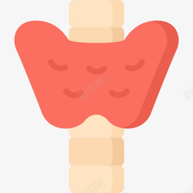 甲状腺人体6扁平图标图标