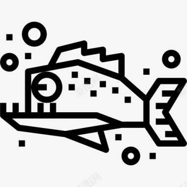 食人鱼水族馆直系图标图标