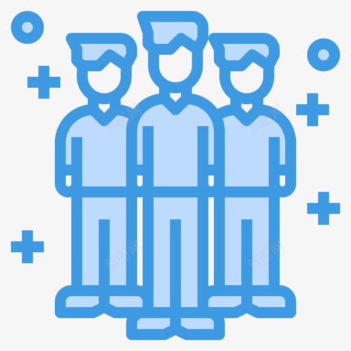 团队合作团队合作100蓝色图标svg_新图网 https://ixintu.com 合作 团队 蓝色