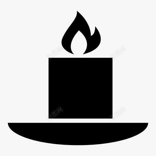 托盘上的蜡烛装饰火焰图标svg_新图网 https://ixintu.com 图标 实体 实体图 对象 托盘 火焰 蜡烛 装饰