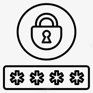 密码加密保护安全图标图标