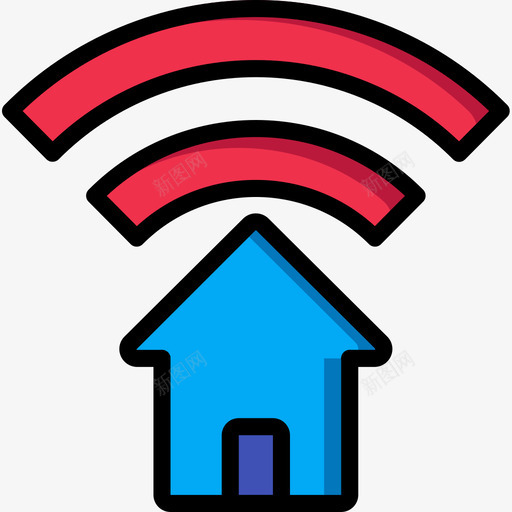 Wifi移动接口5线性颜色图标svg_新图网 https://ixintu.com Wifi 接口 移动 线性 颜色